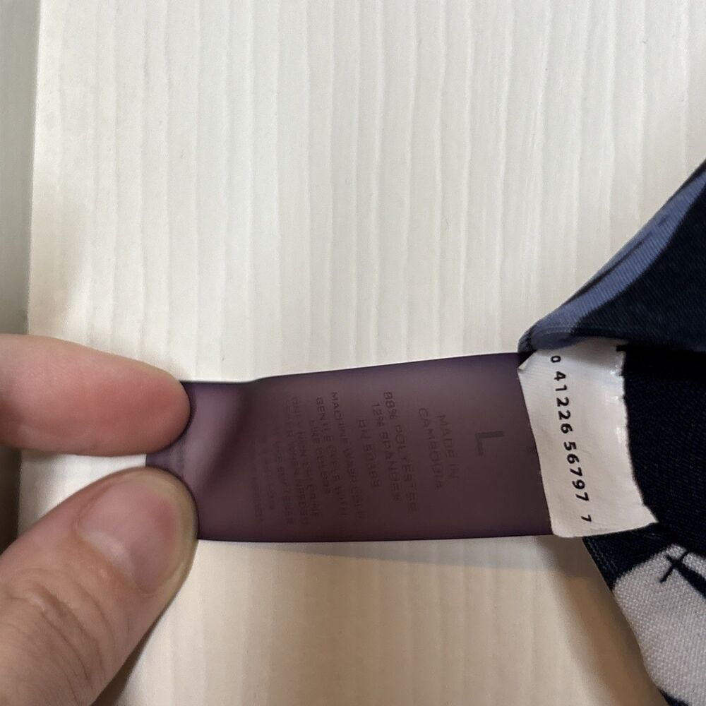 Danskin Now Sports Bra L Multicolor Leaf Print Activewear Crop Top Workout - Picture 4 of 7